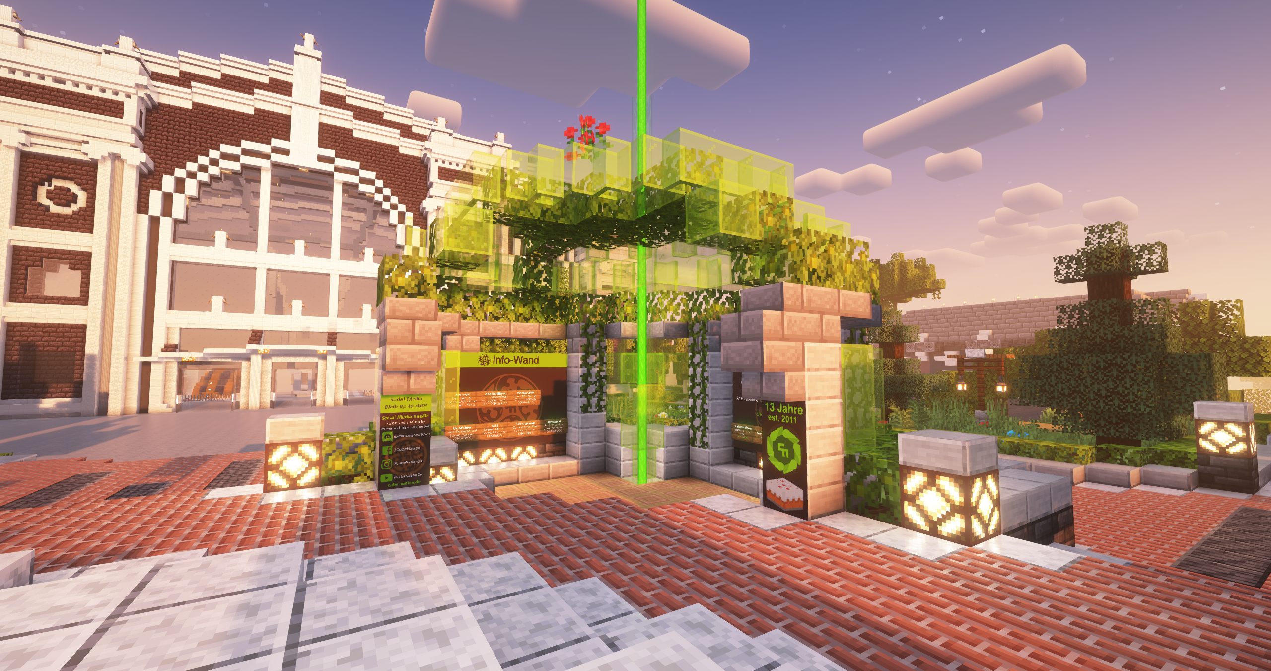 Infopoint am Spawn